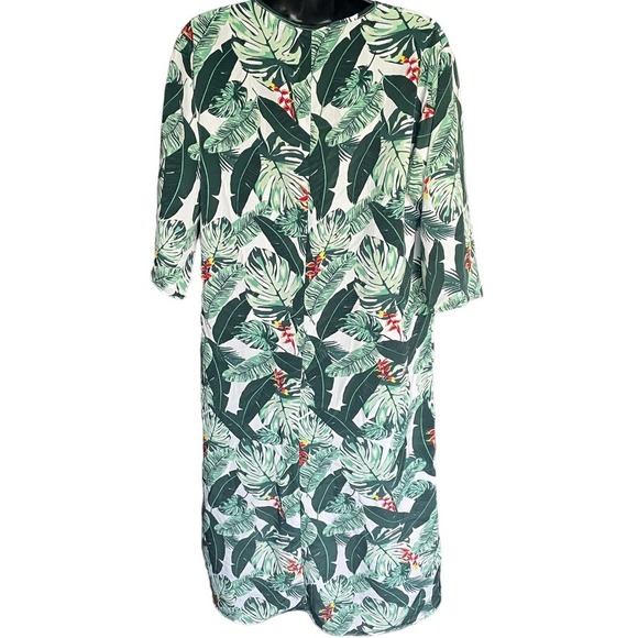 Rachel Zoe NWT Palm Print Duster OS - Picture 3 of 7
